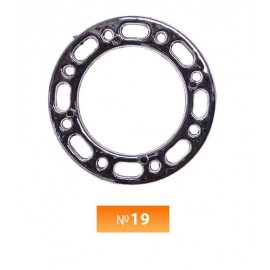 Кольцо пластиковое №19 блек никель 3 см (250 штук)