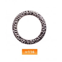 Кольцо пластиковое №116 блек никель 3.5 см (250 штук)