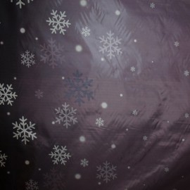 Ткань плащевка снежинка серый (метр )
