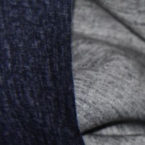Ткань трикотаж дайвинг меланж двухсторонний сине-серый (метр )