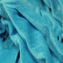 Ткань велюр стрейчевый тонкий голубая бирюза (метр )