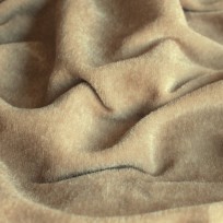 Ткань велюр стрейчевый тонкий бежевый (метр )