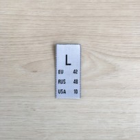 Размер жаккрдовый 15 мм белый L (100 штук)